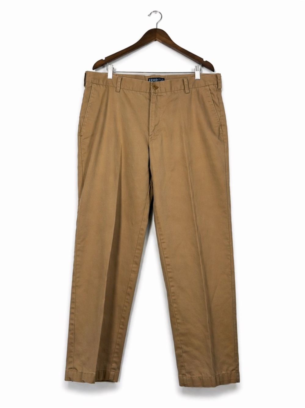 Dark Khaki Chino Pants | Men’s 38x30 |Classic Fit Flat Front Casual Dress Pants